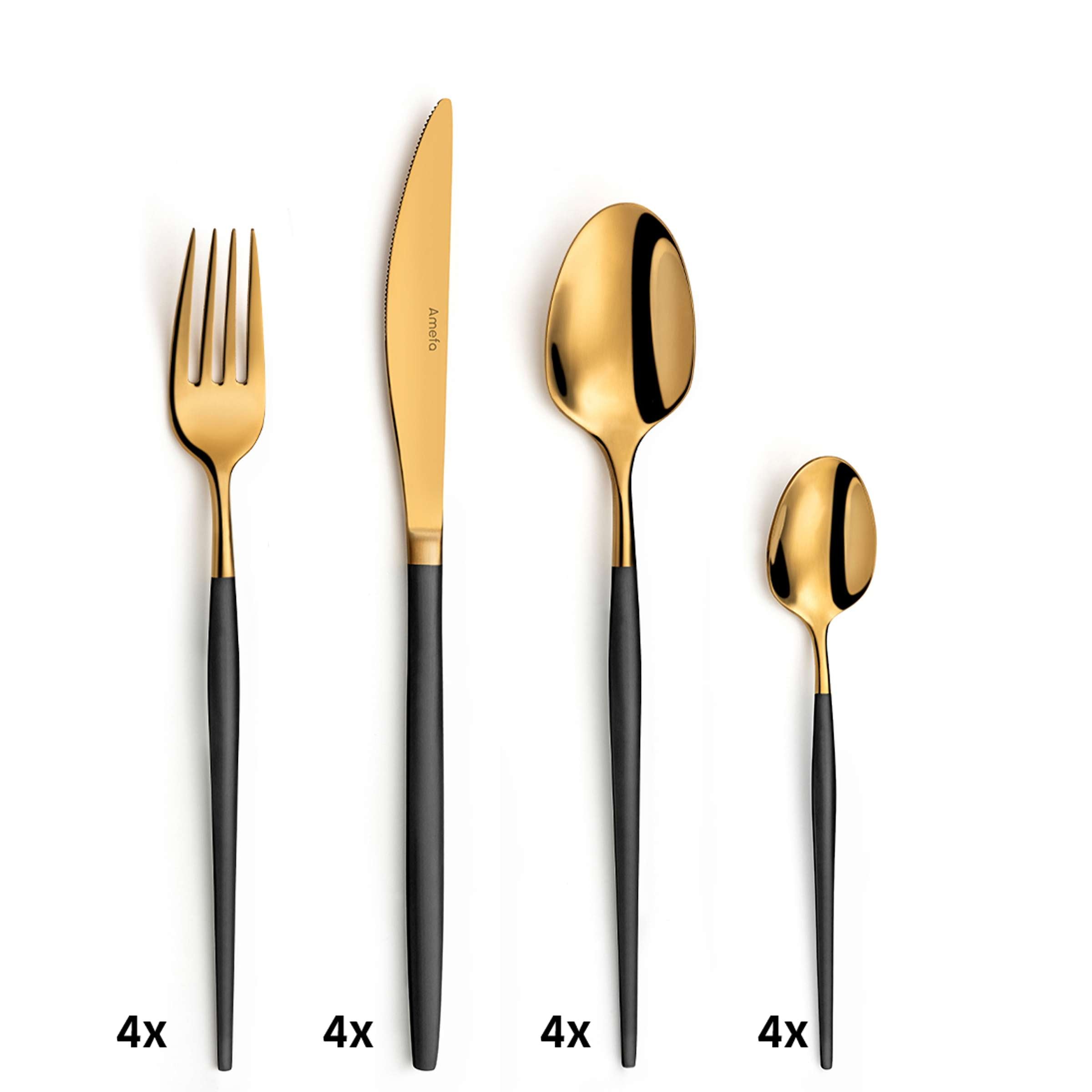 SOPRANO Cutlery Set 16-pieces PVD gold
