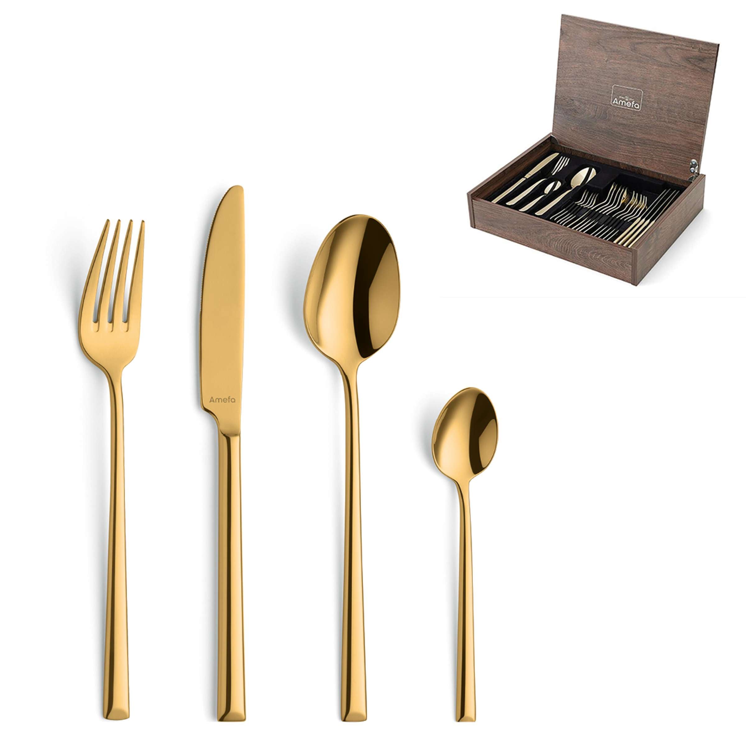 METROPOLE Cutlery Set 24-pieces PVD gold