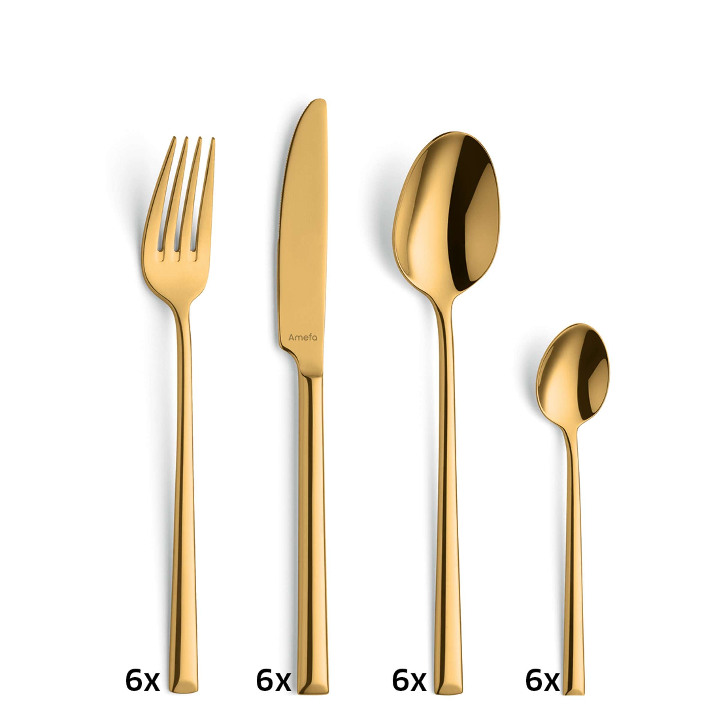 METROPOLE Cutlery Set 24-pieces PVD gold