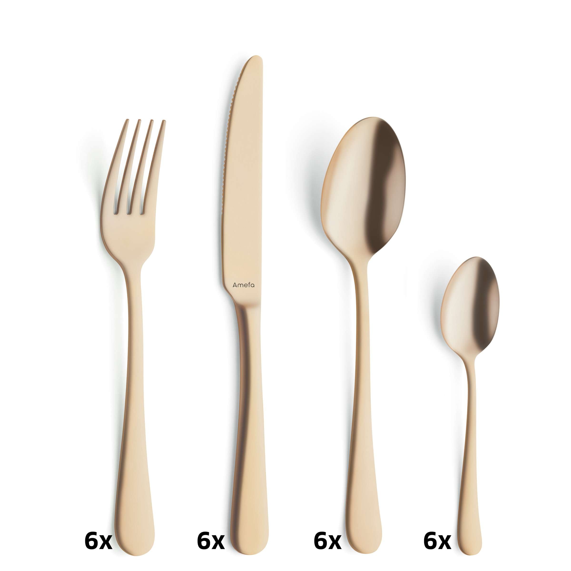 AUSTIN Besteckset 24-teilig PVD gold