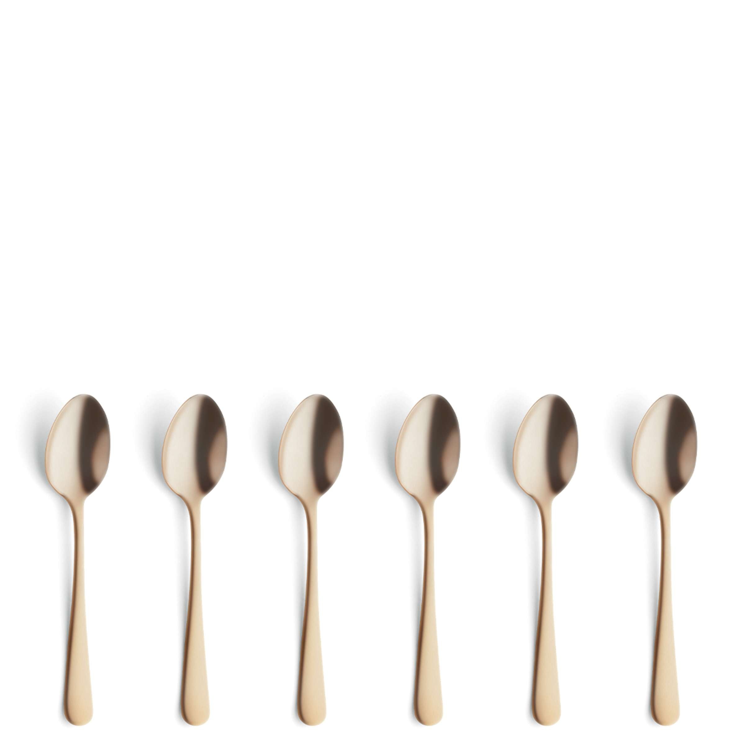 AUSTIN Mocca/Espresso Spoon Set 6-pieces PVD gold