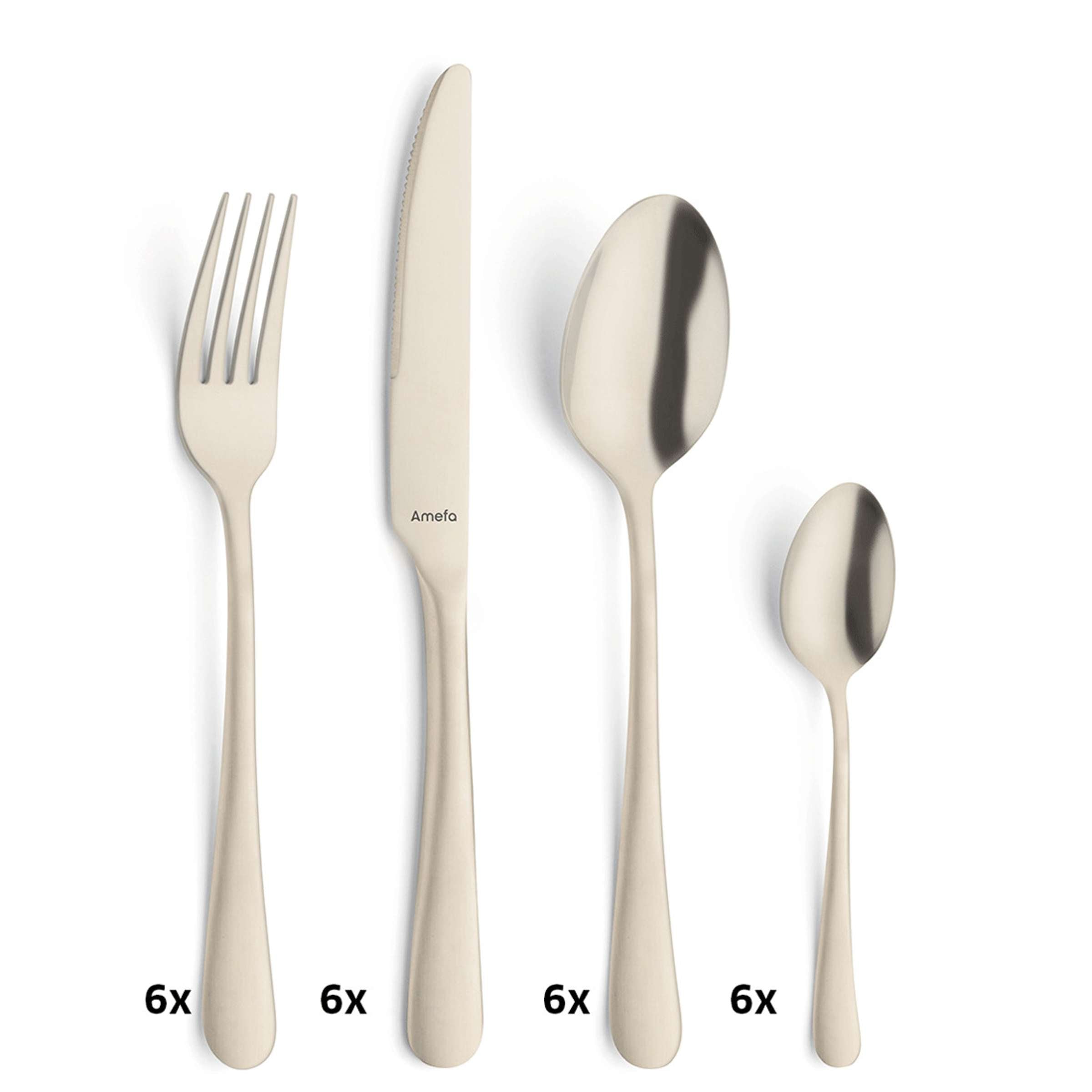 AUSTIN Besteckset 24-teilig PVD champagner