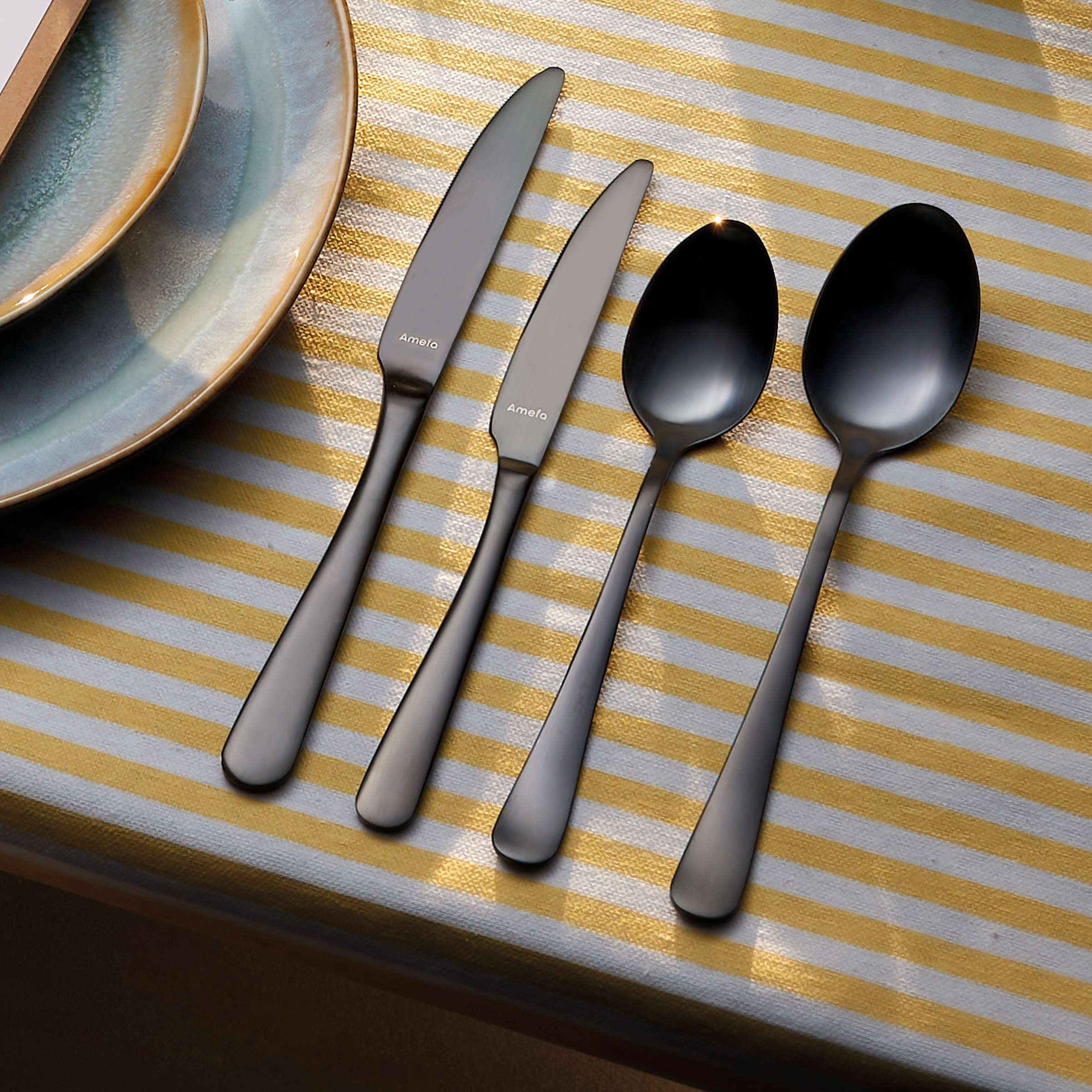 AUSTIN Cake Fork Set 6-pieces PVD black