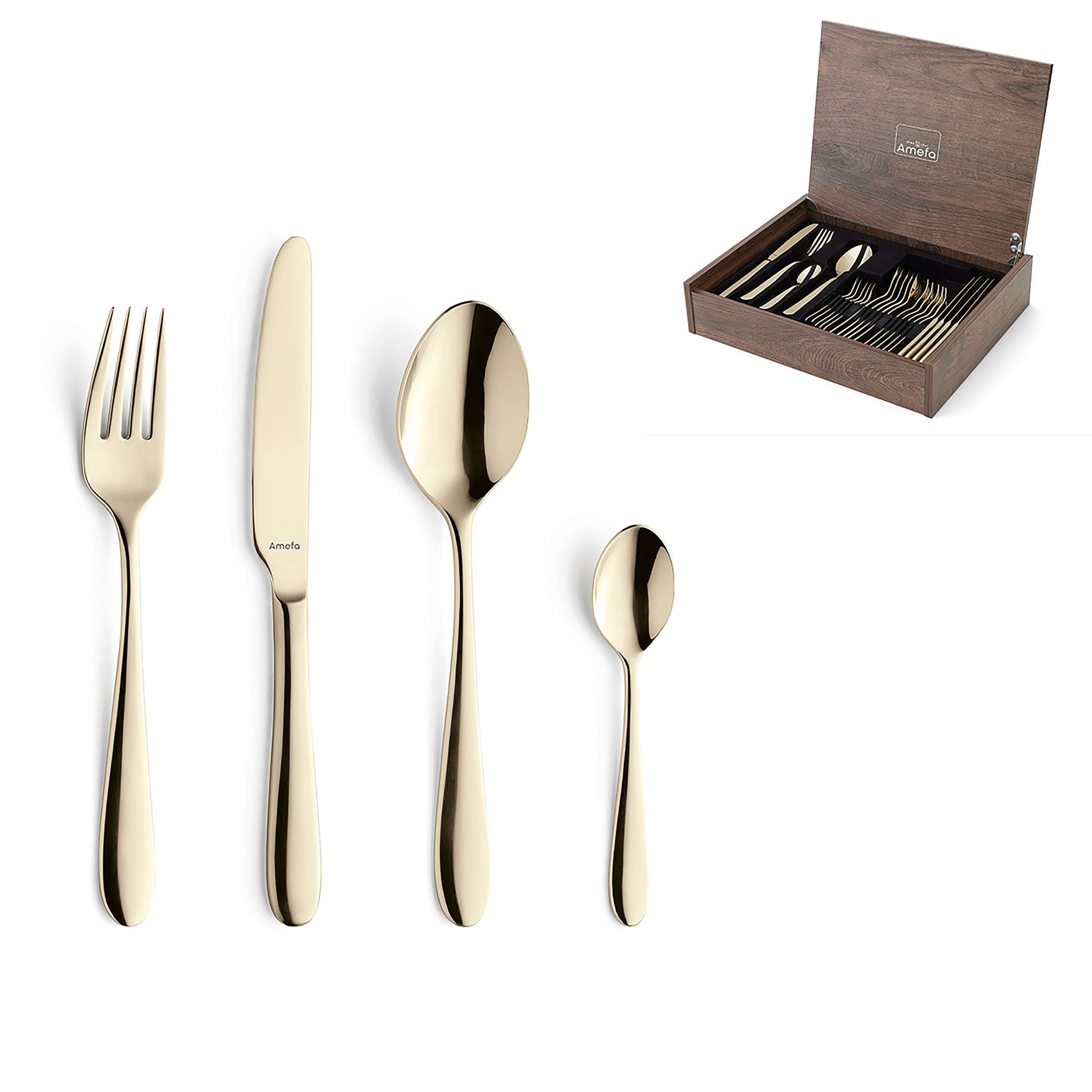 OXFORD Cutlery Set 24-pieces PVD champagne