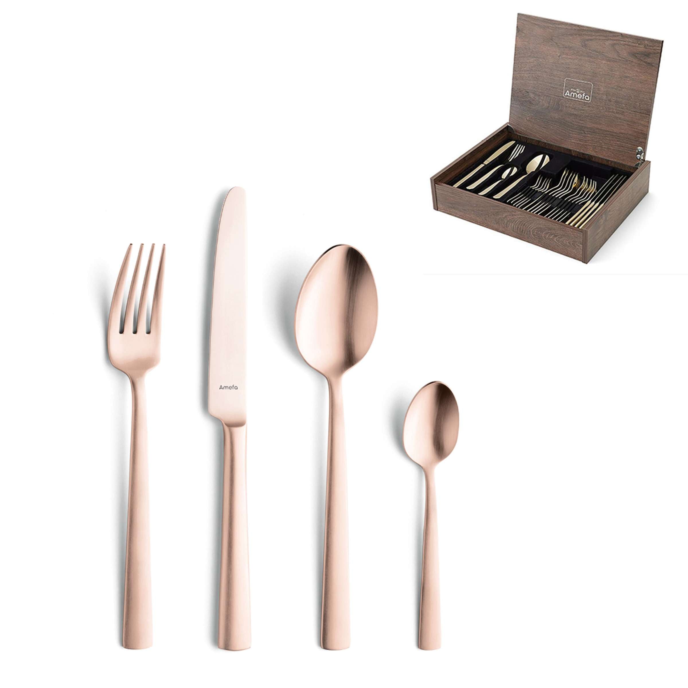 VENTURA Cutlery Set 24-pieces PVD copper