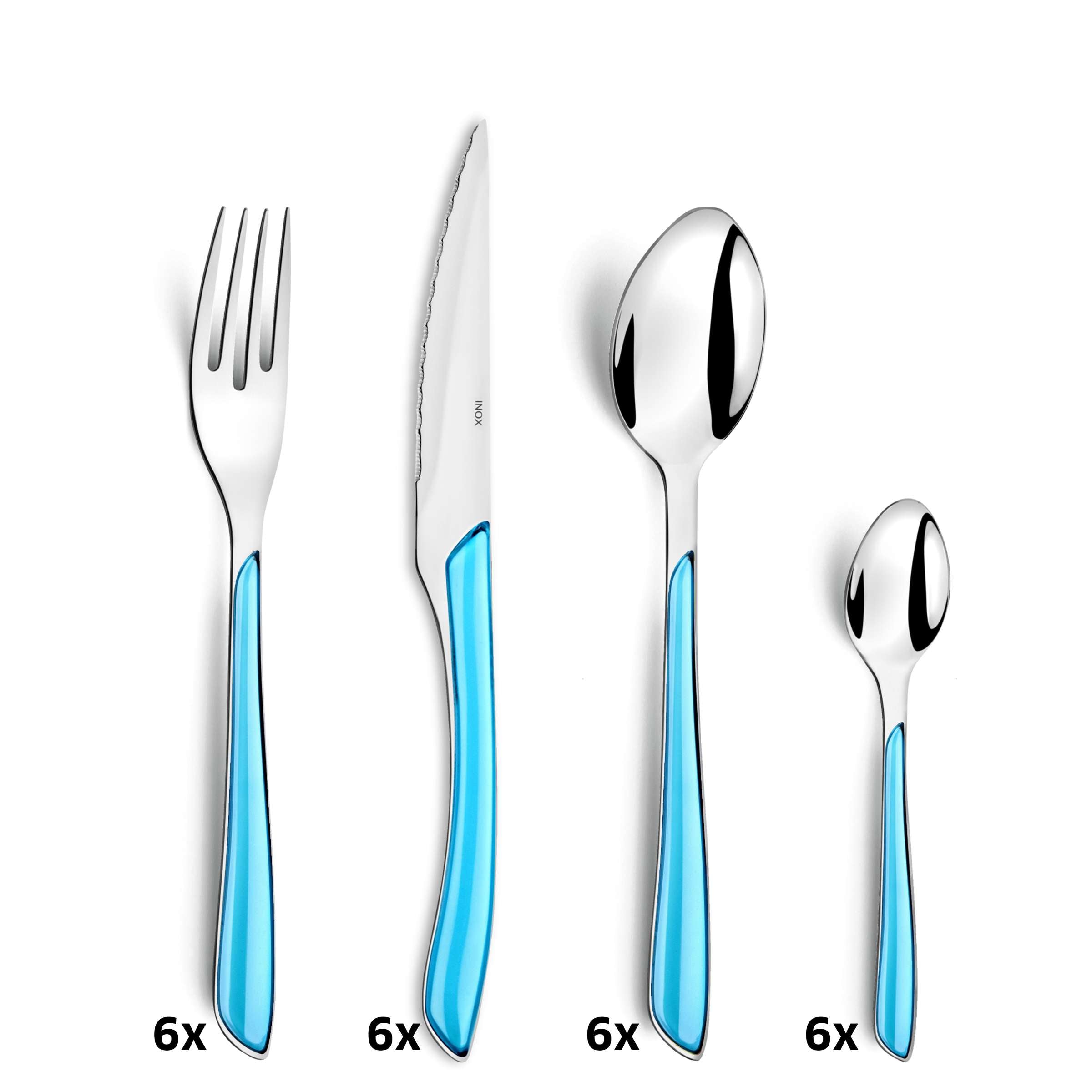 ECLAT Besteckset 24-teilig türkis