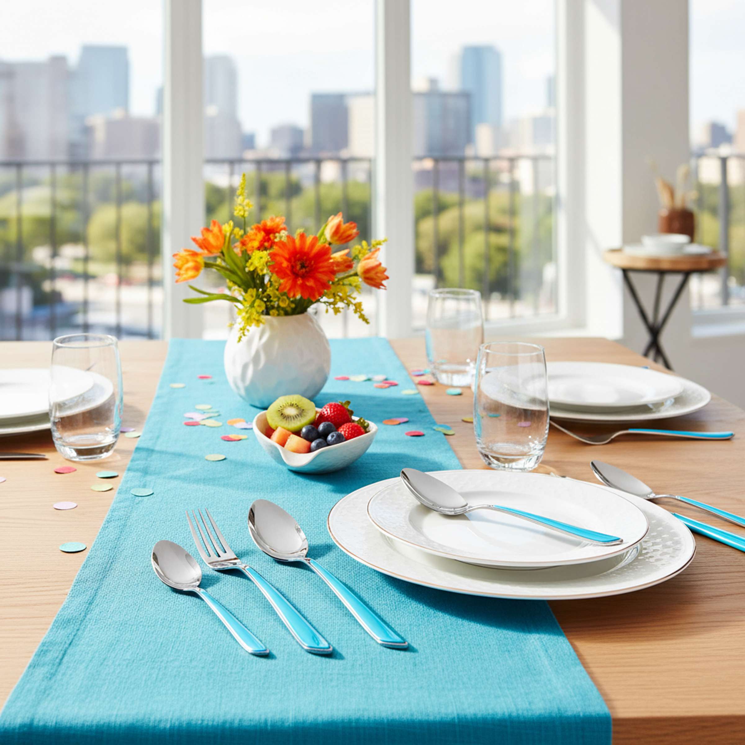 ECLAT Besteckset 24-teilig türkis