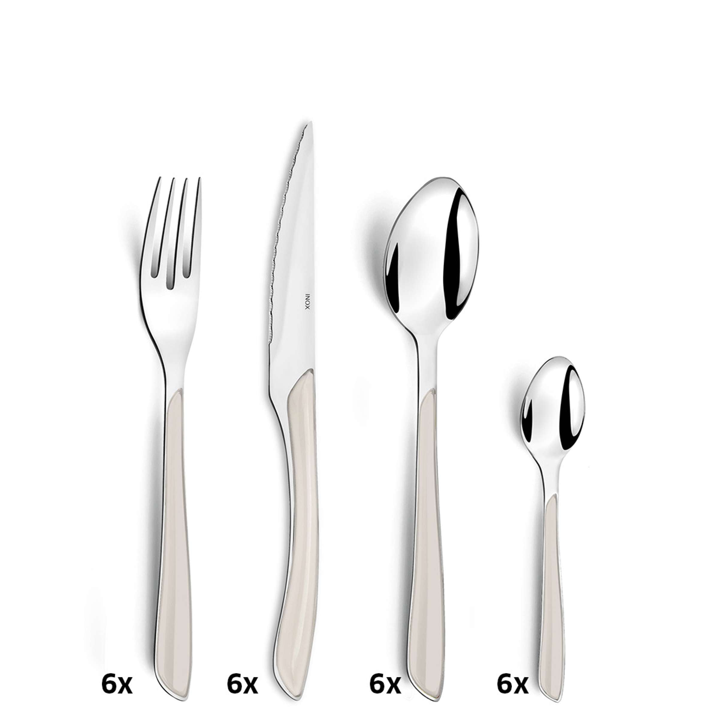 ECLAT Besteckset 24-teilig weiß