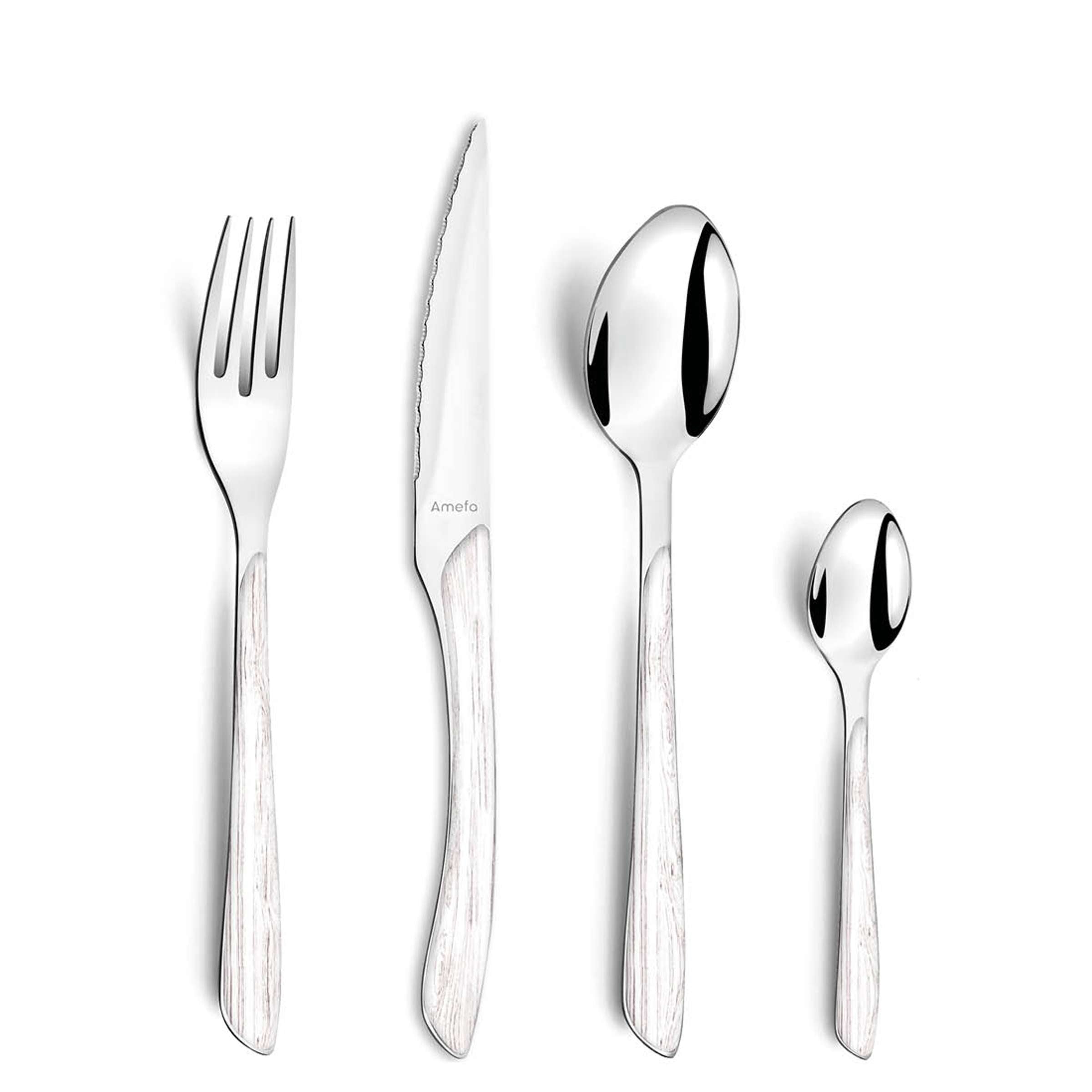ECLAT NATURE Cutlery Set 24-pieces white