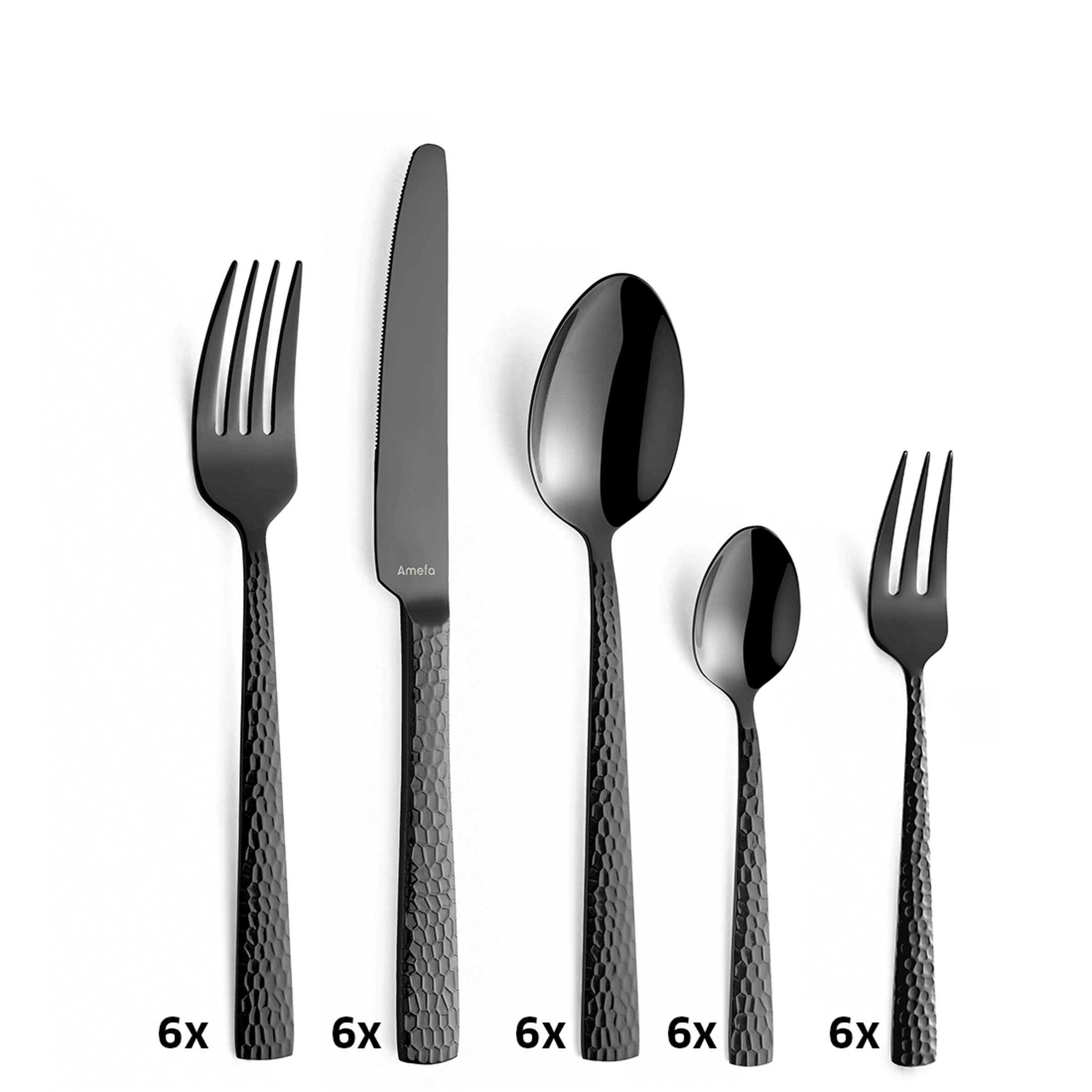 FELICITY Cutlery Set 30-pieces PVD black