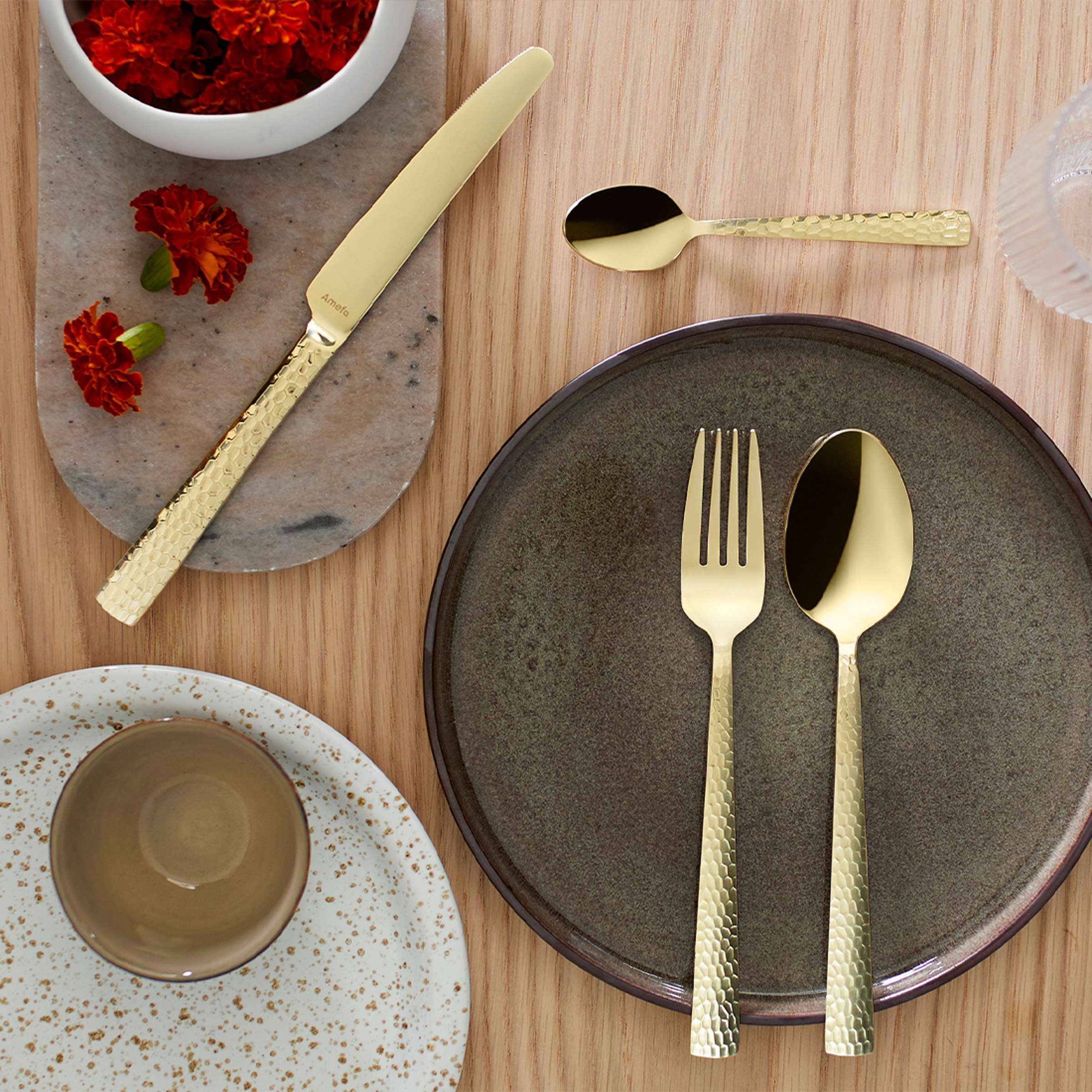 FELICITY Mocca-/Espressolöffel Set 6-teilig PVD champagner