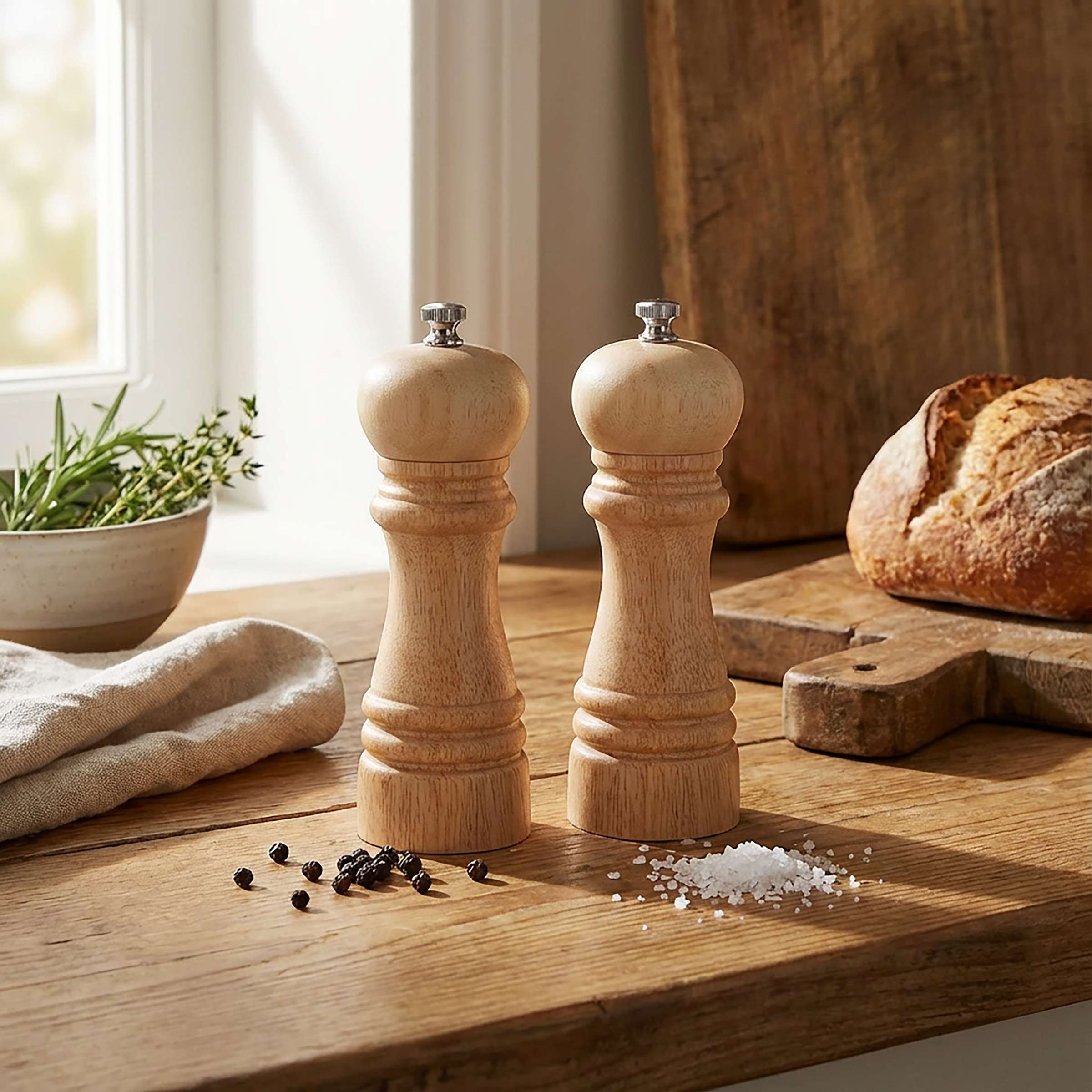 MODERN Salt-/Peppermill Set 2-pieces wood