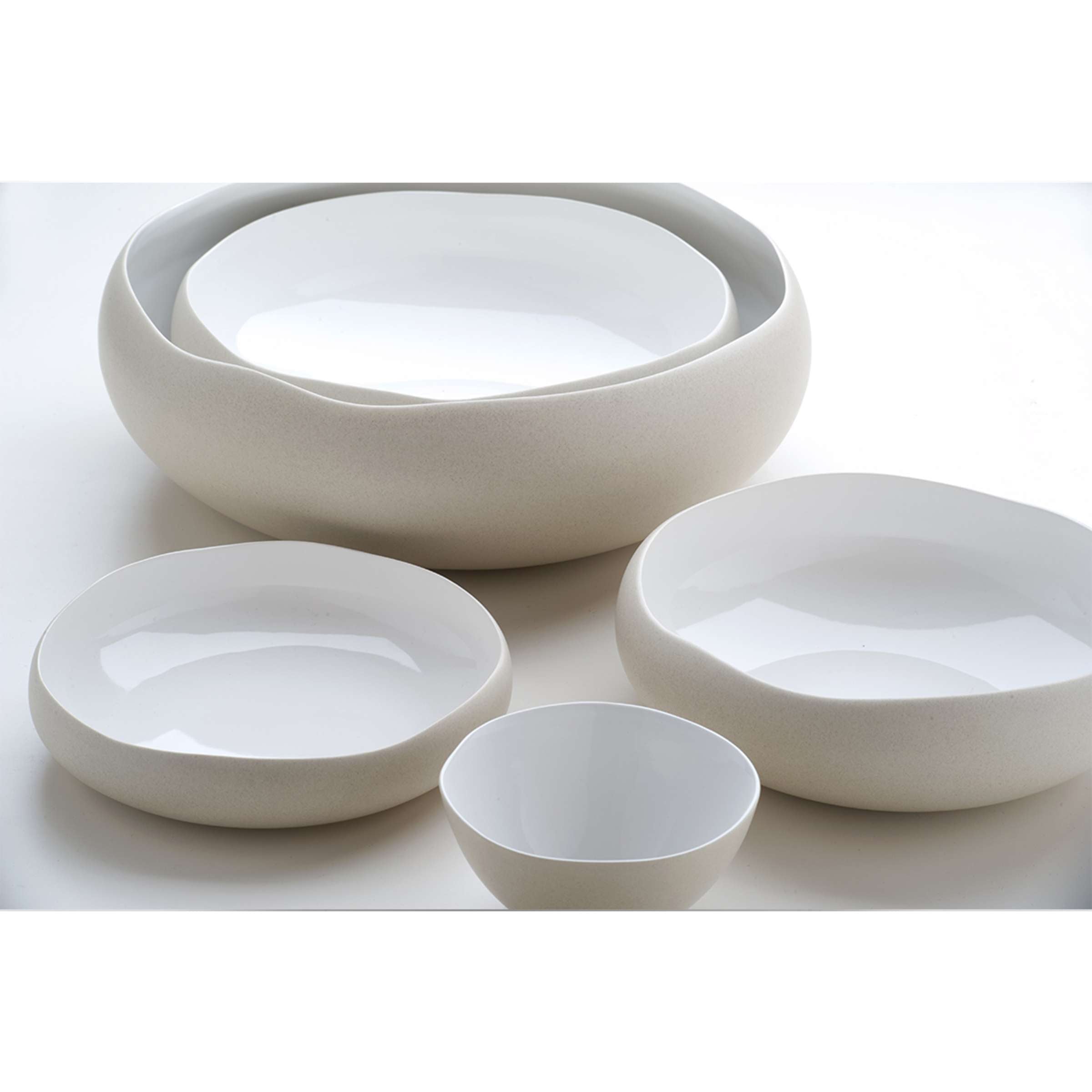 OSLO WHITE Schüssel mittel weiß