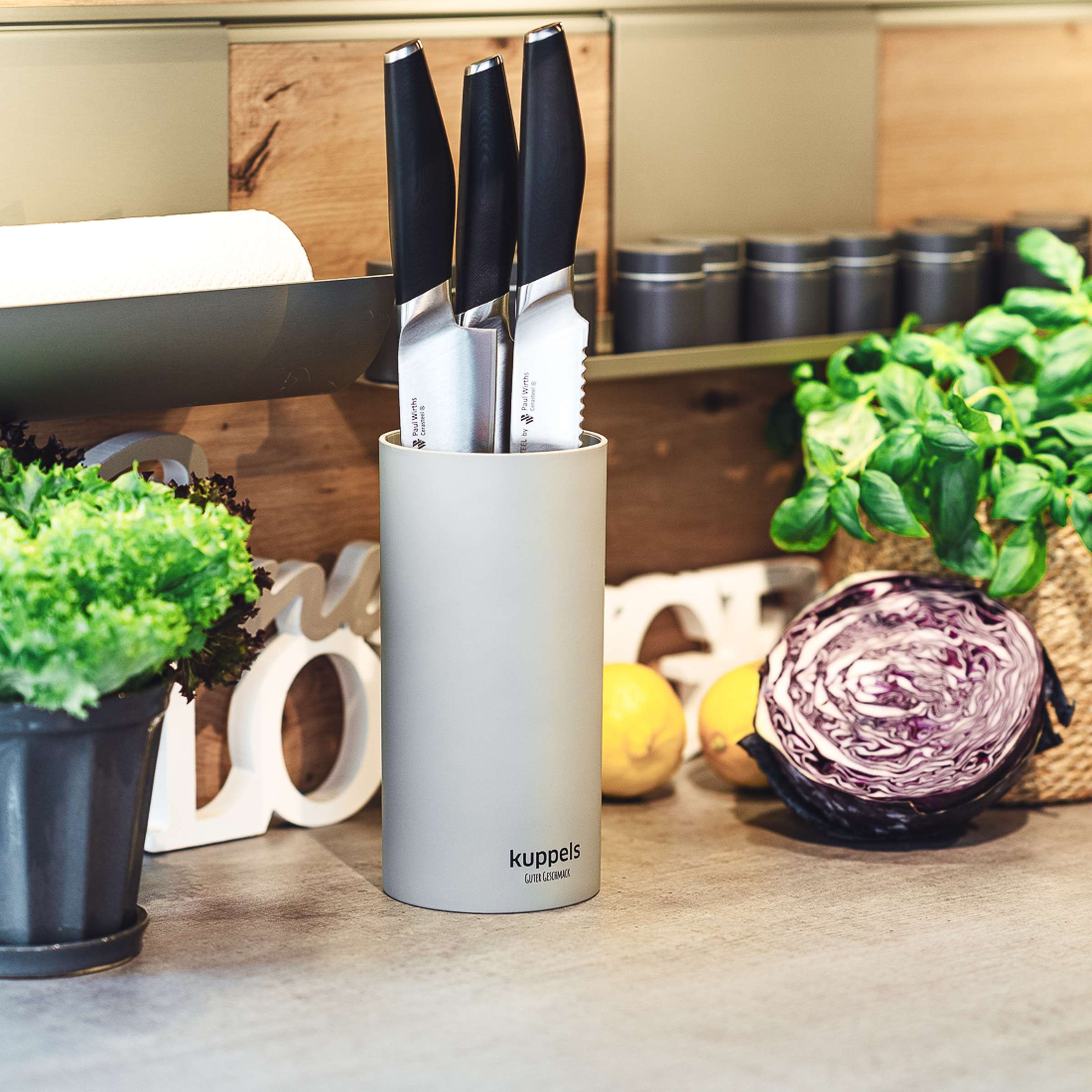 ALL4ONE Knife Block with bristle insert