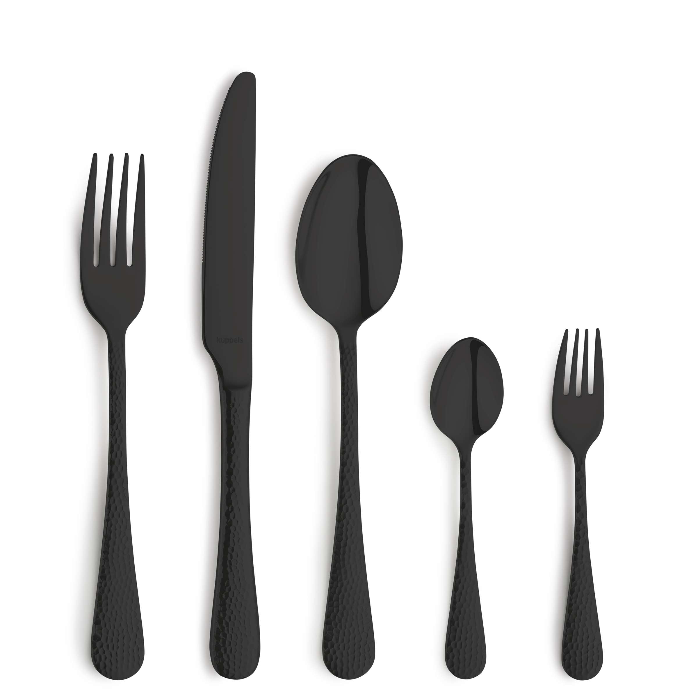 CRYSTAL Cutlery Set 30-pieces PVD black