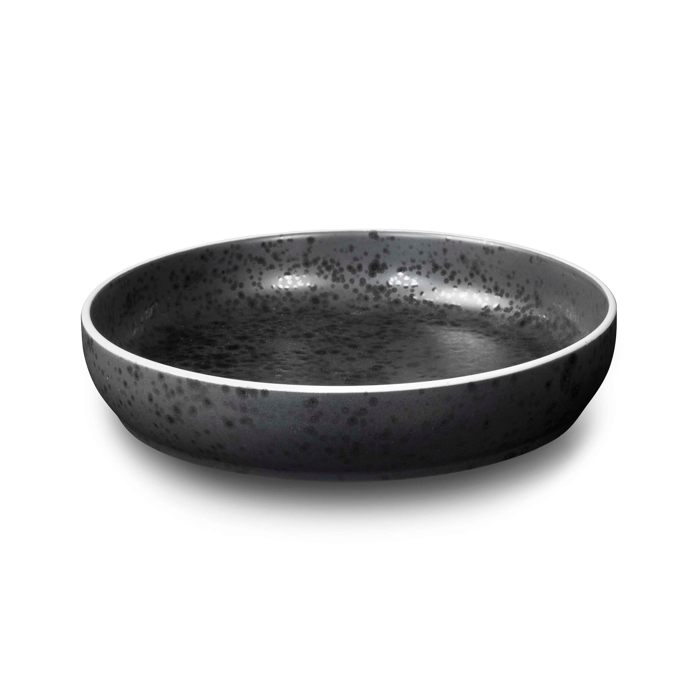 ASTER GRANITE Soup Plate black,white 6 Stück
