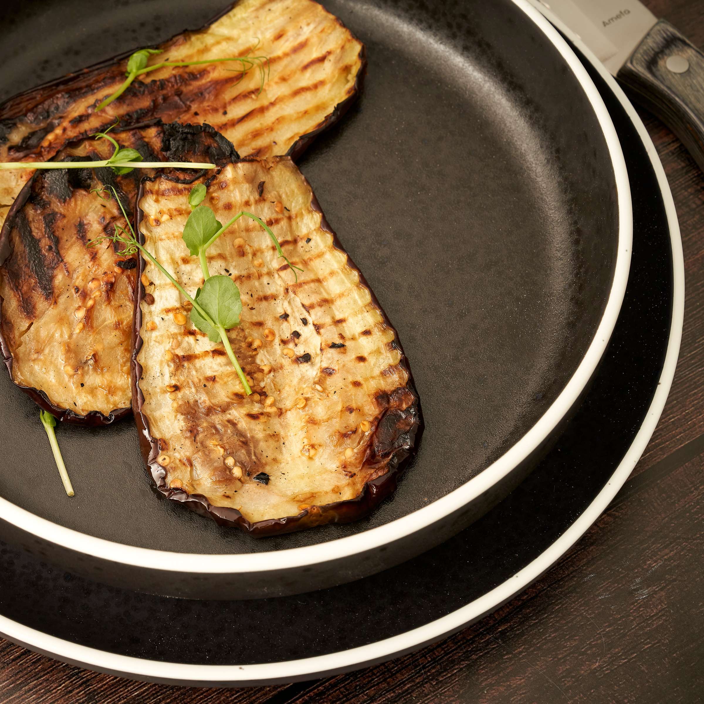 ASTER GRANITE Dinner Plate black,white 6 Stück