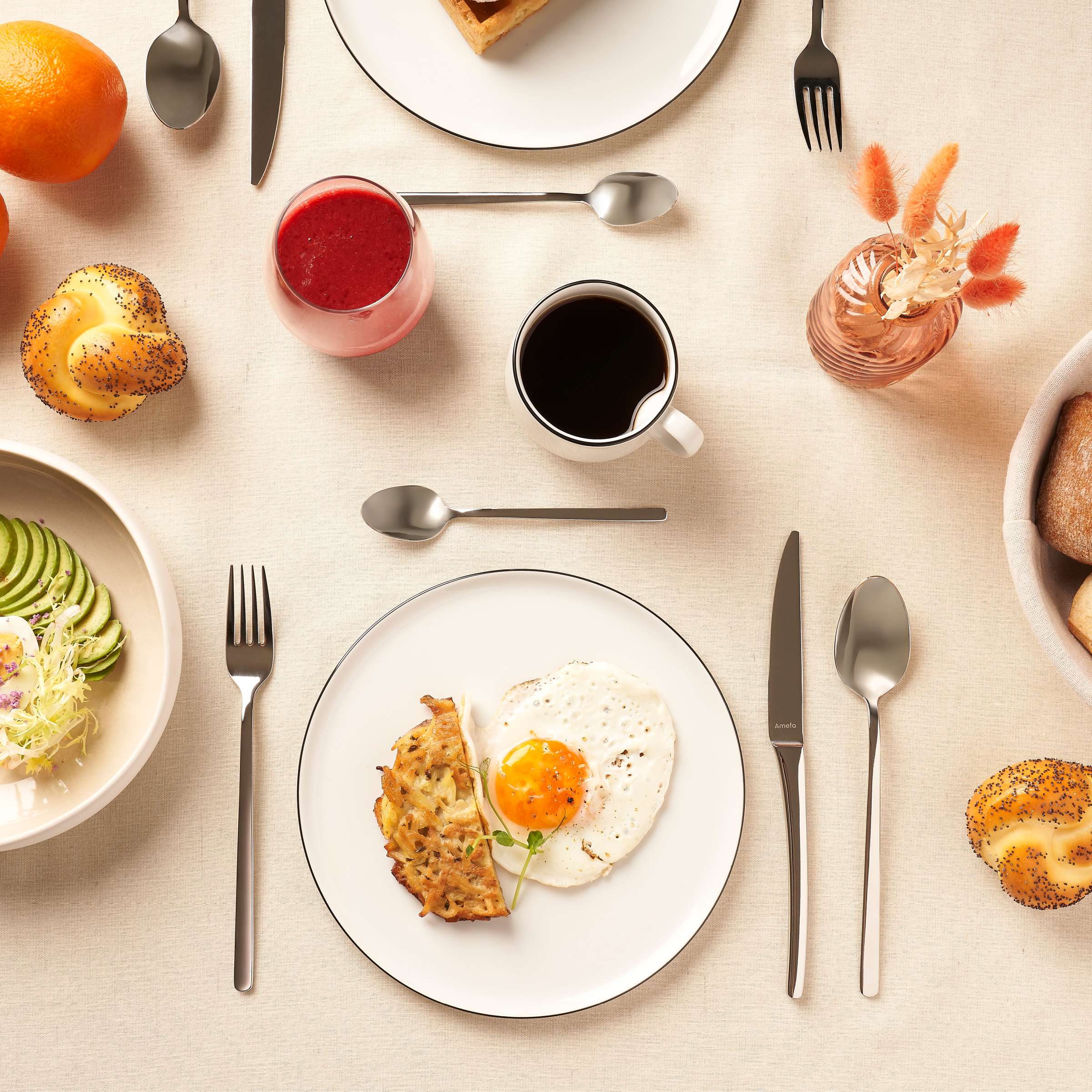 YAKA BLACK Speiseteller schwarz,weiß 6 Stück