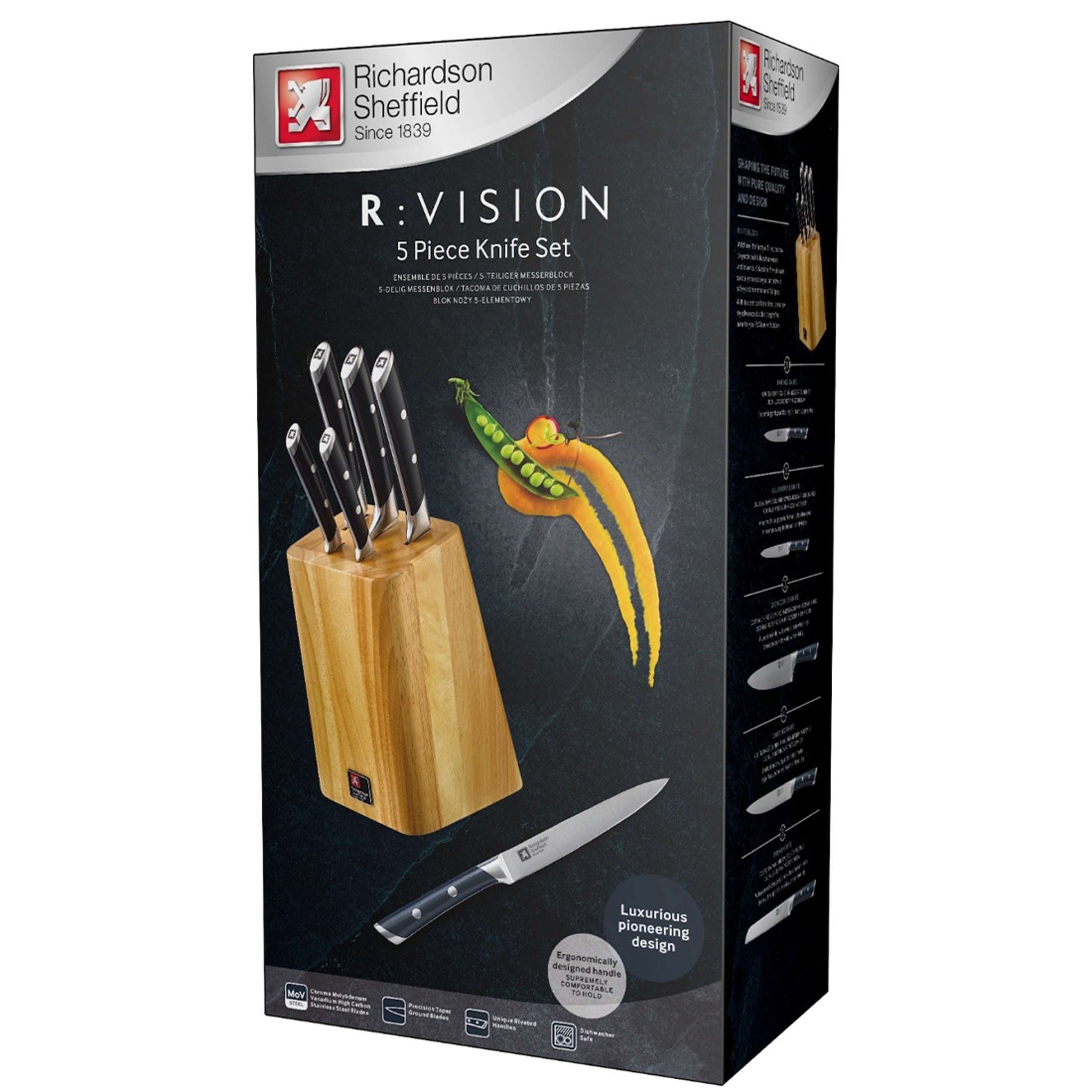 R:VISION Knife Block 5-pieces