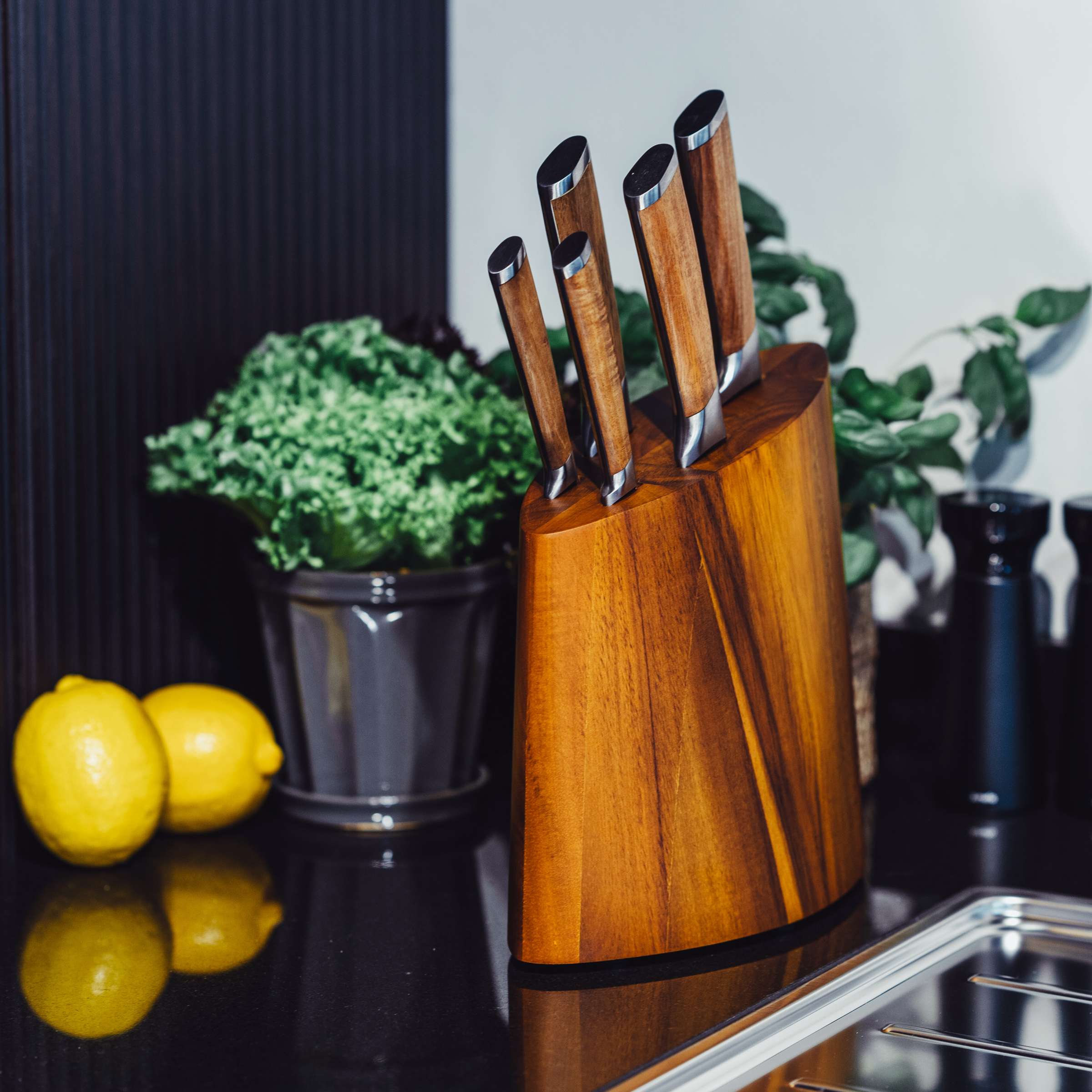 ACACIA Knife Block 5-pieces