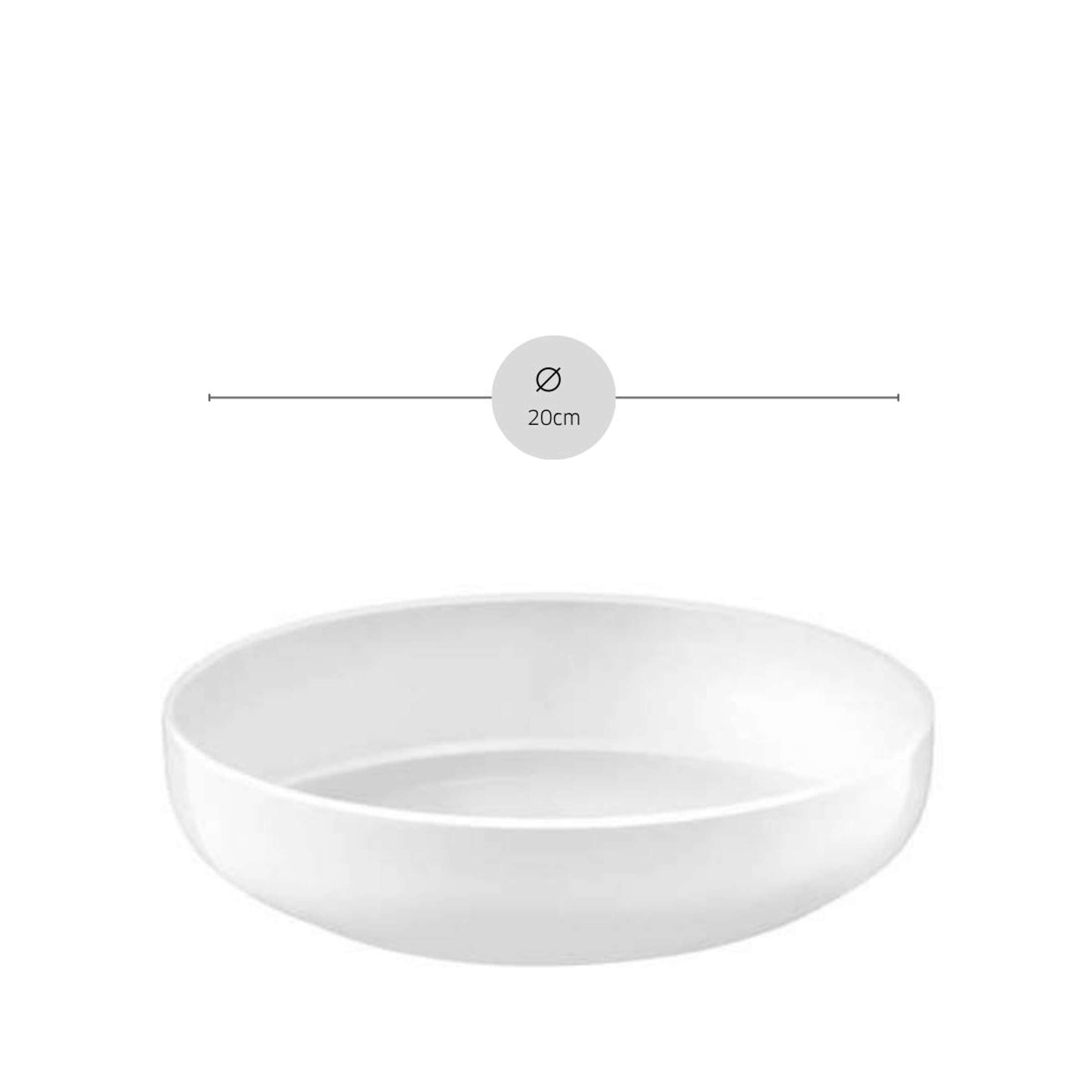 YAKA WHITE Salatteller weiß 6 Stück