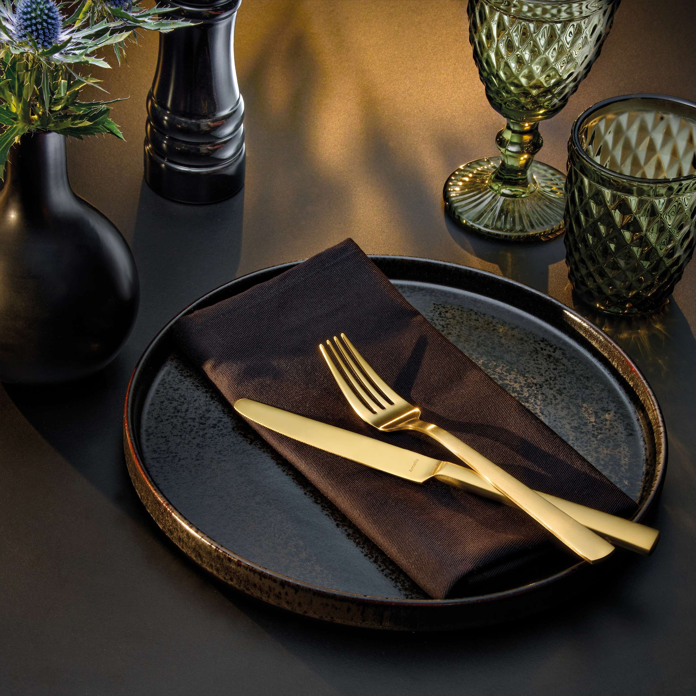 VENTURA Cutlery Set 24-pieces PVD gold