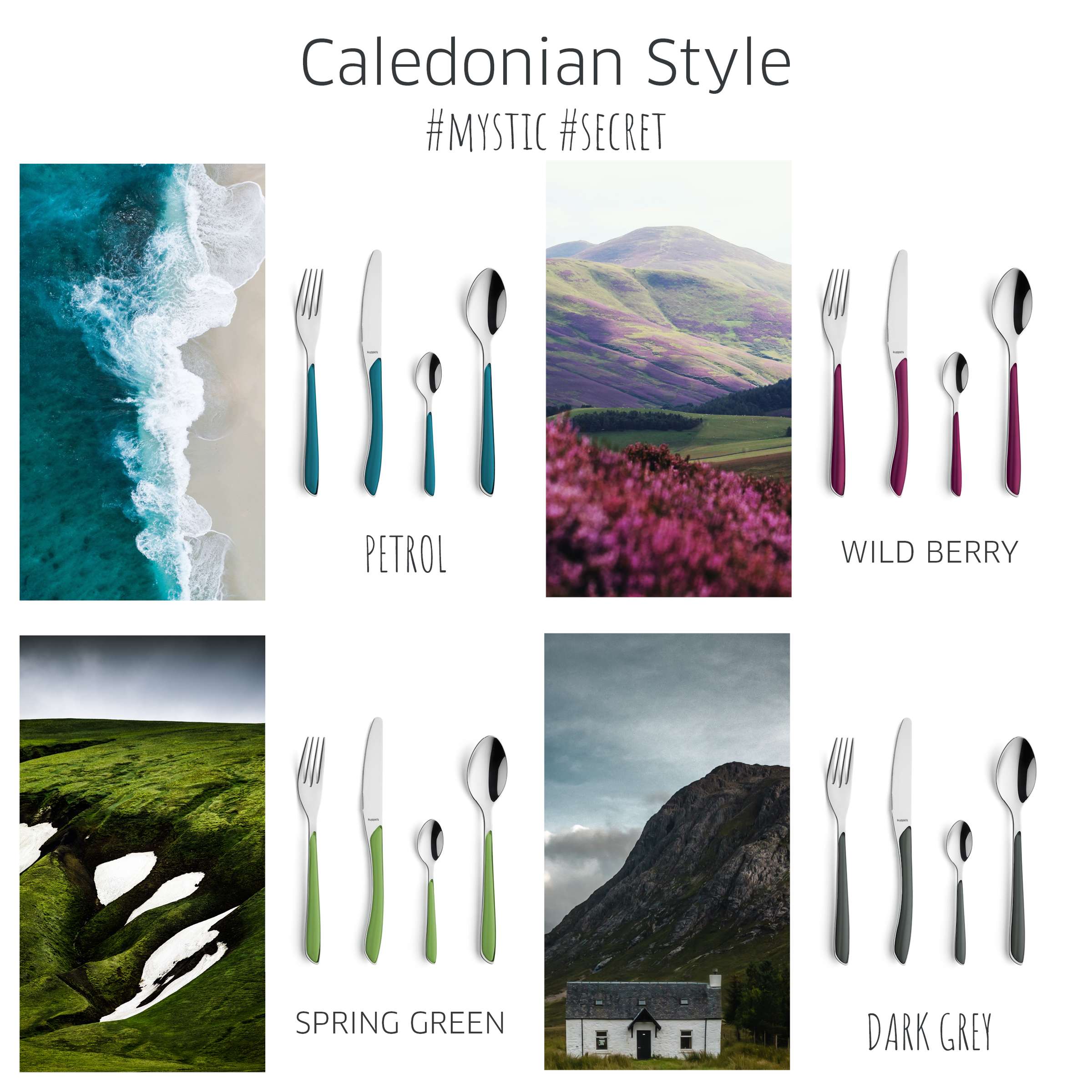 PRISMA Menügabel dunkelgrau