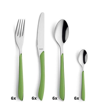 PRISMA Cutlery Set 24-pieces springgreen