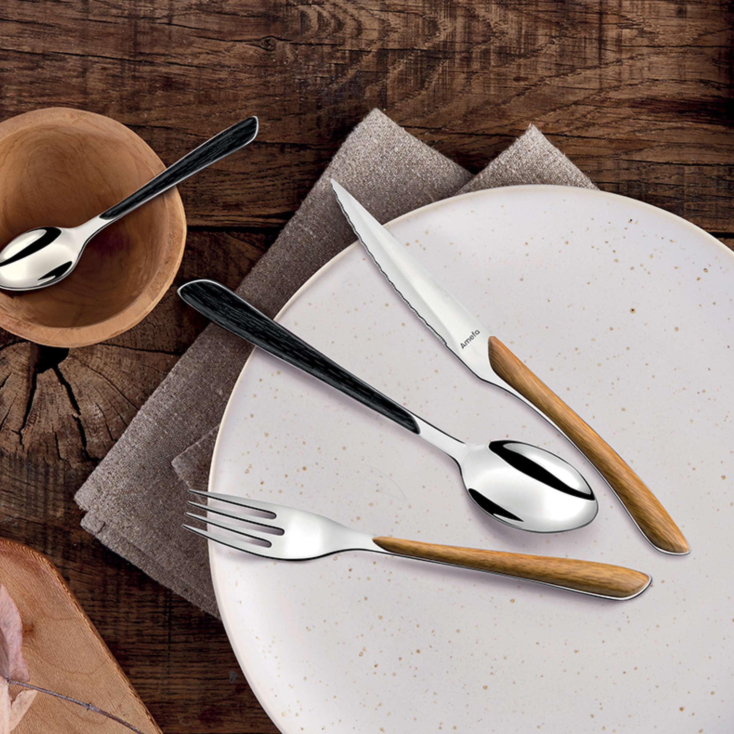 ECLAT NATURE Cutlery Set 24-pieces wood