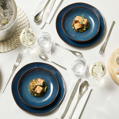 VERTIGO DENIM Salatteller blau,braun