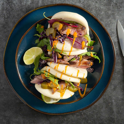 VERTIGO DENIM Salatteller blau,braun